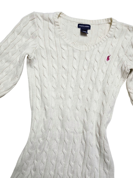 Y2k Ralph Lauren old money coquette ribbed dress