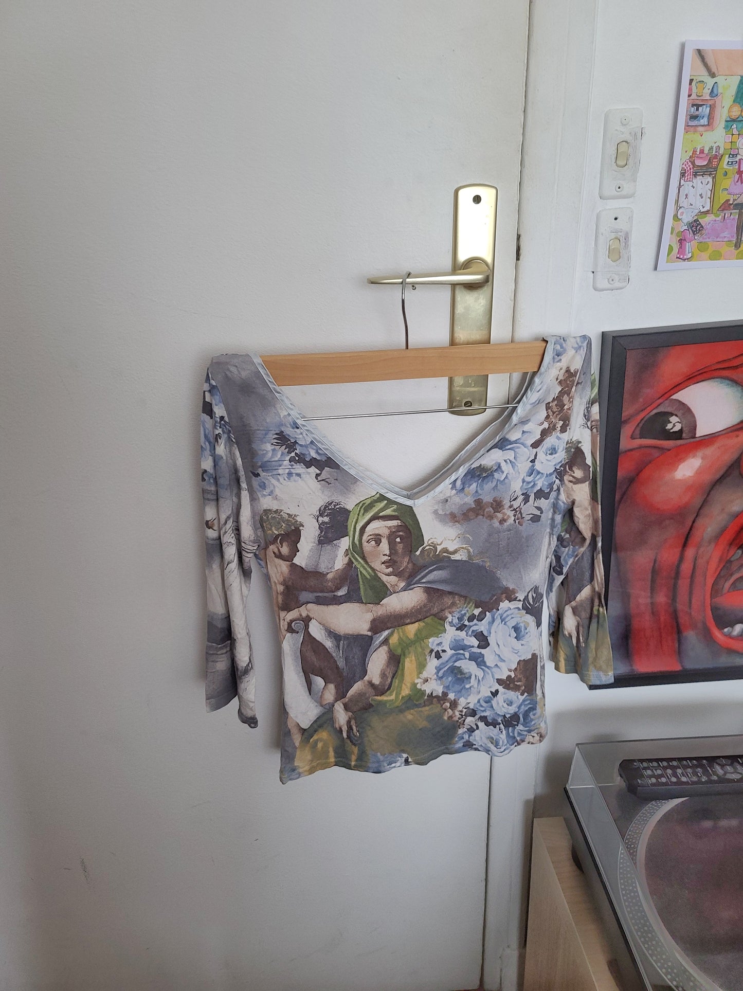 Cybery2k renaissance printed top