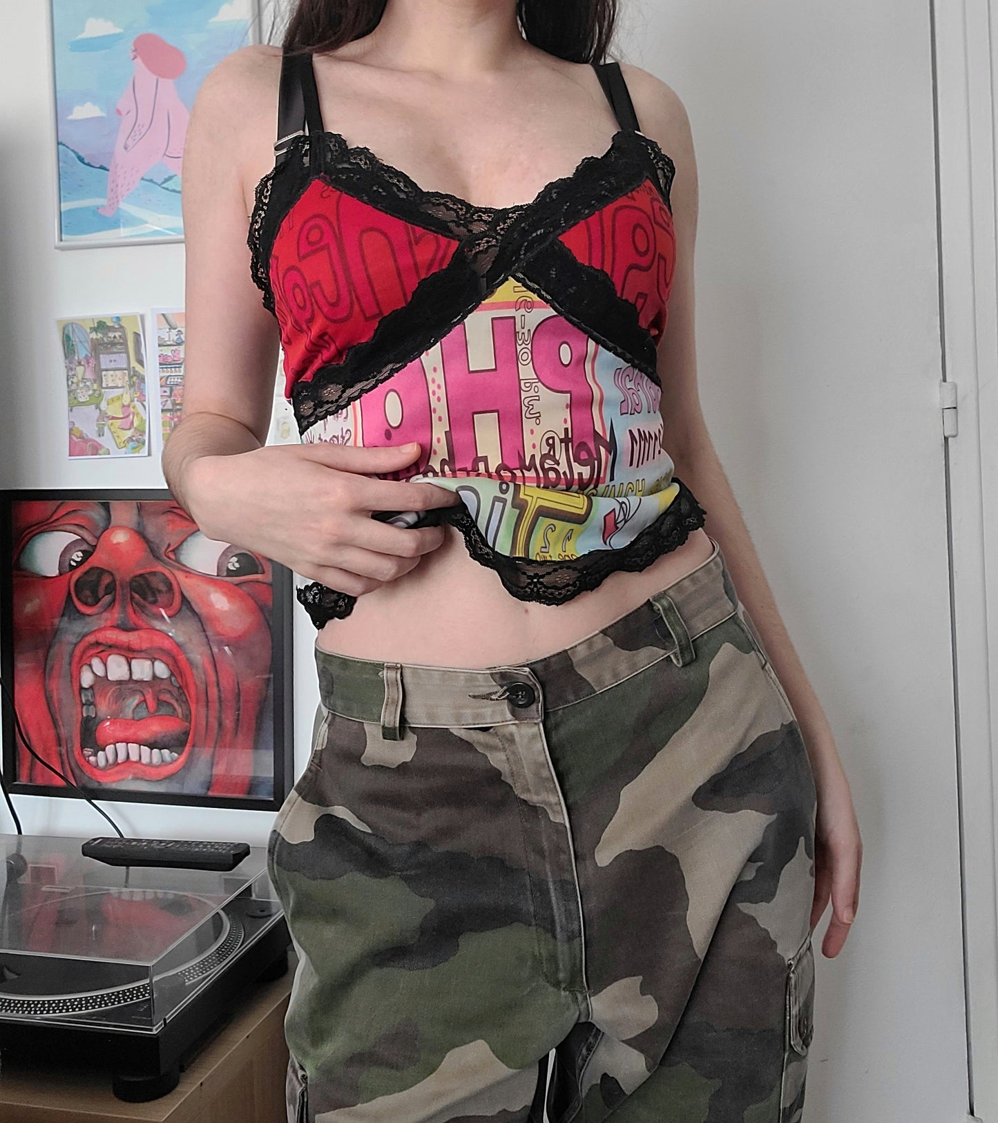 Harajuku cybery2k maximalist top