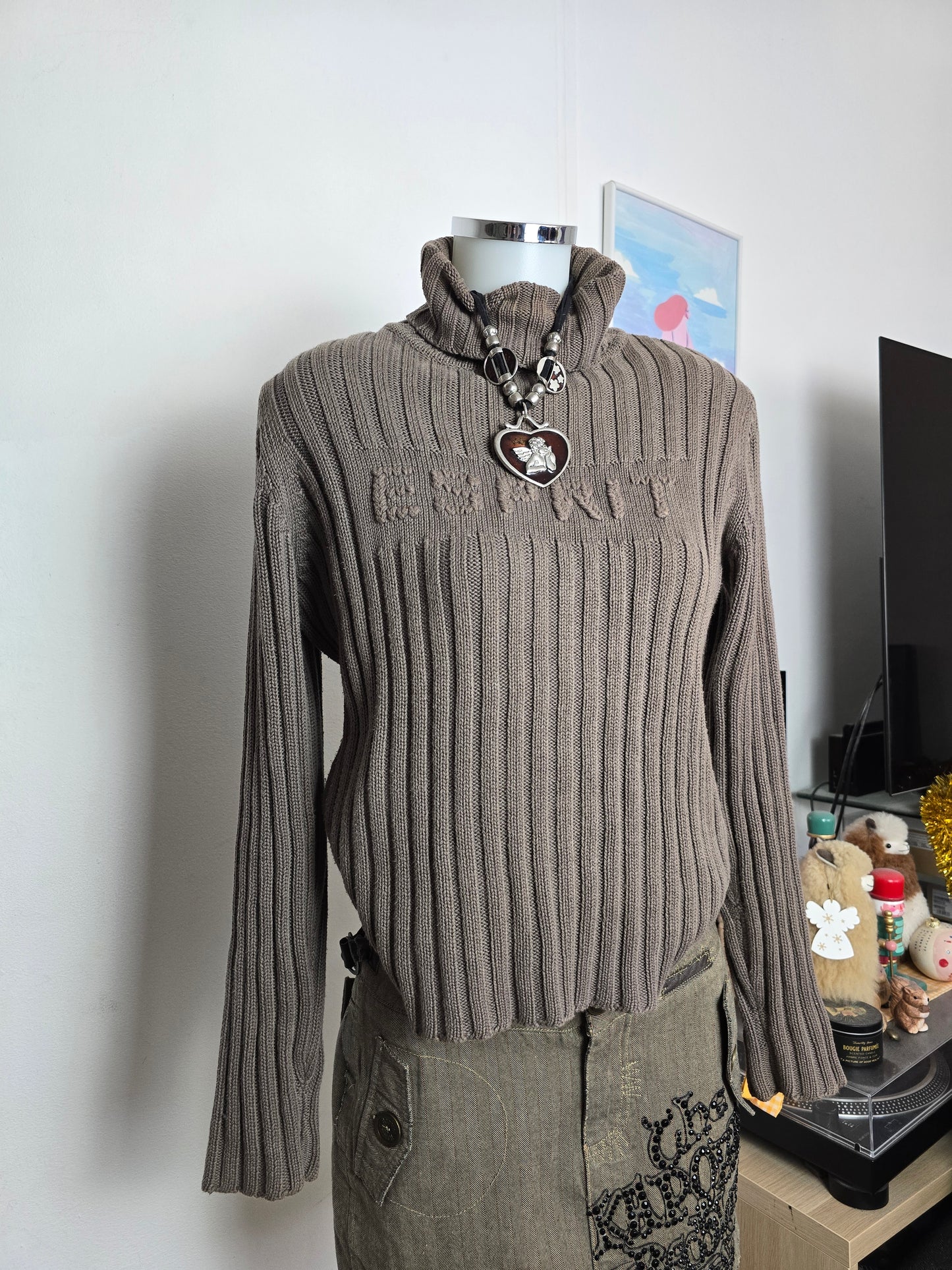 90s vintage softgrunge ribbed sweater
