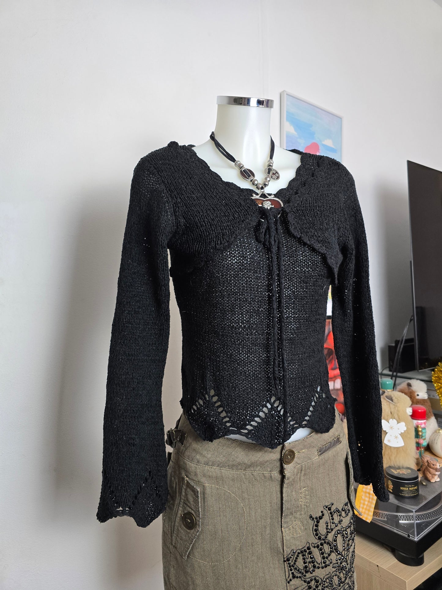 Y2k vintage dark coquette sweater