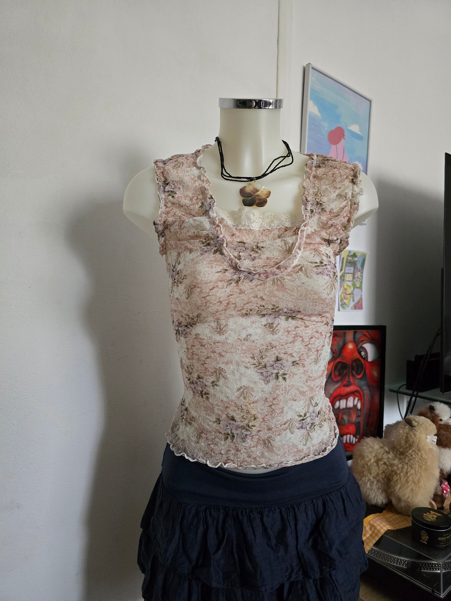 00s vintage coquette japan milkmaid top