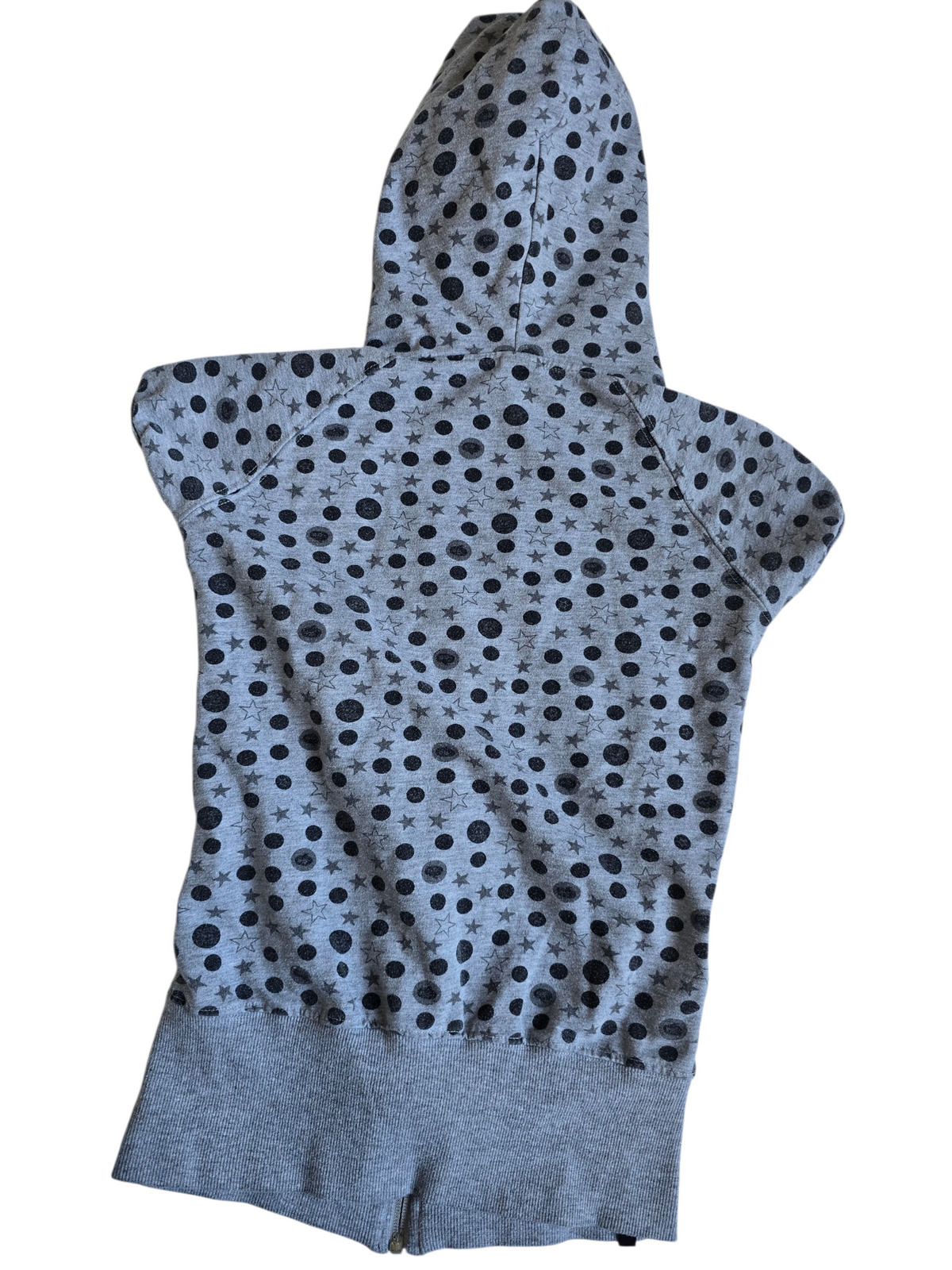 2000s vintage softgrunge short grey zip sweater