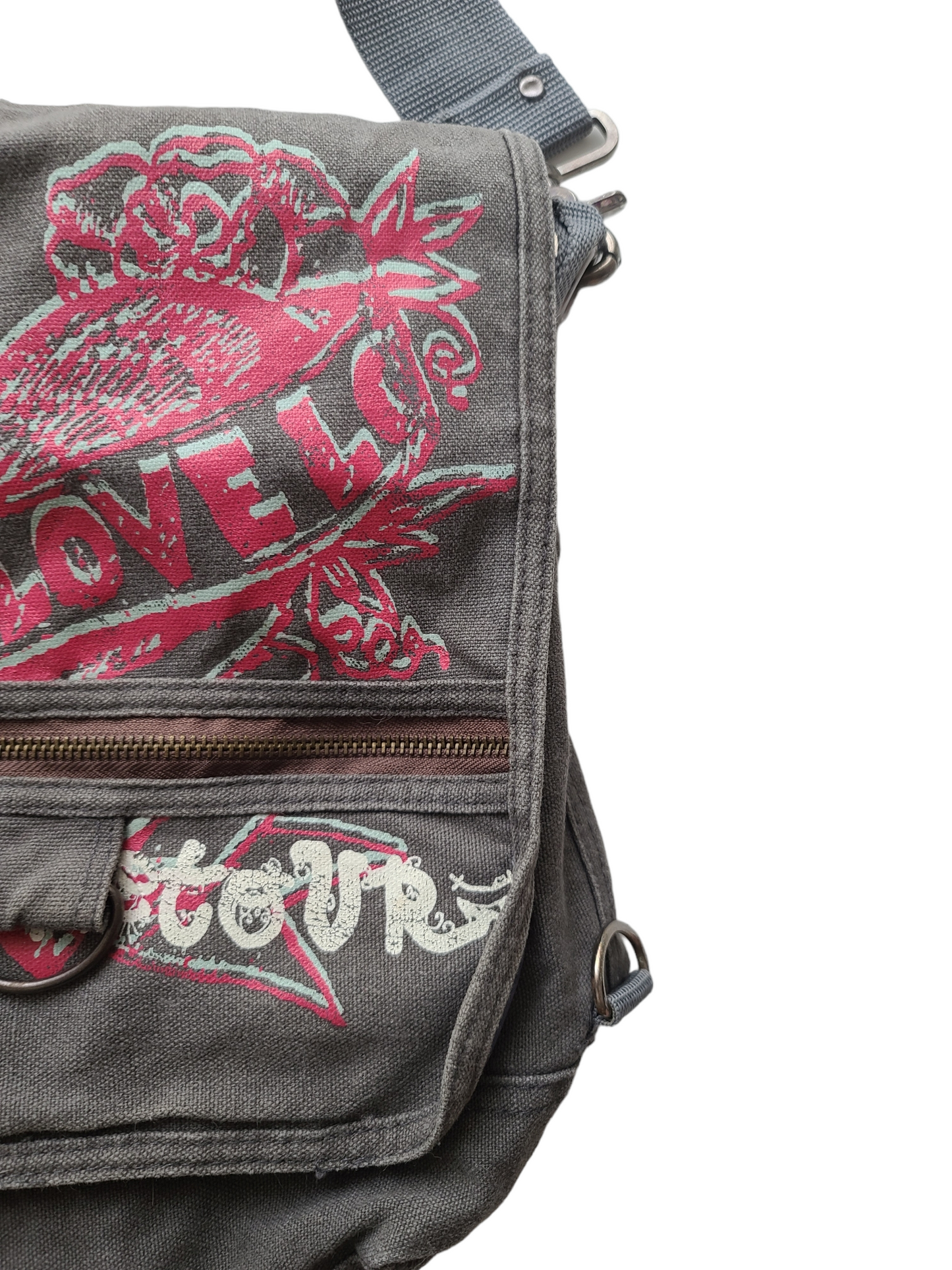 Grunge biker shoulder bag