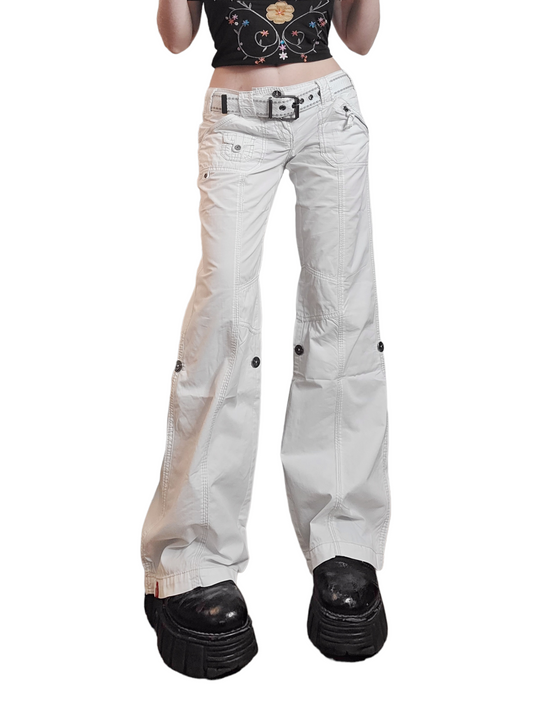 90s grunge white cargo