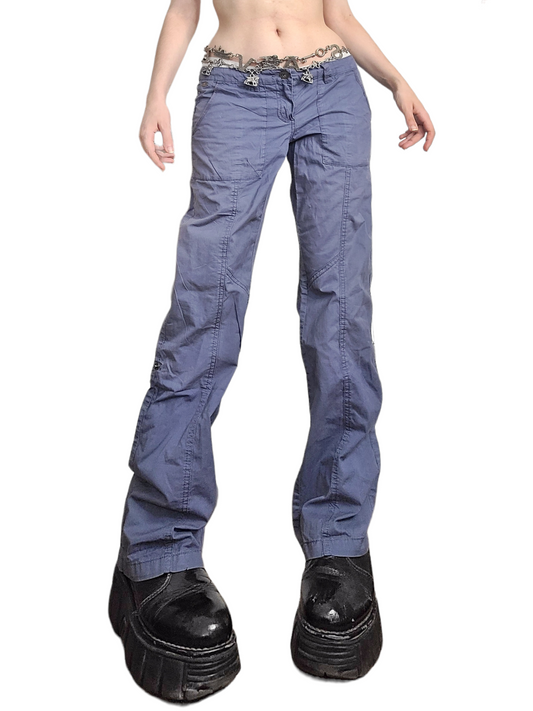 90s blue grunge cargo
