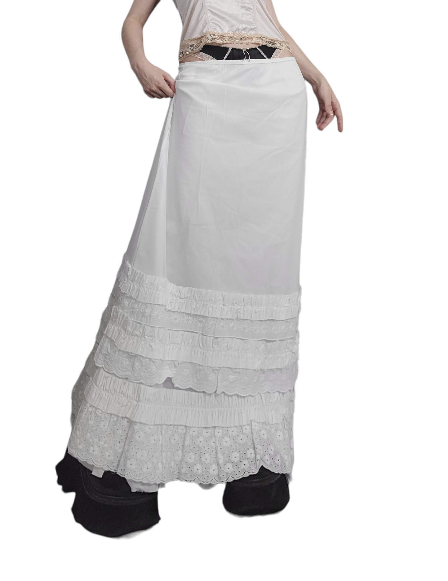 Maxi skirt fairy blanche coquette
