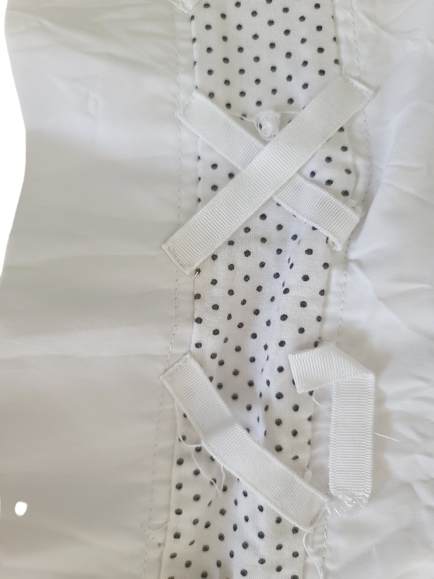 Jupe coquette blanche à rubans