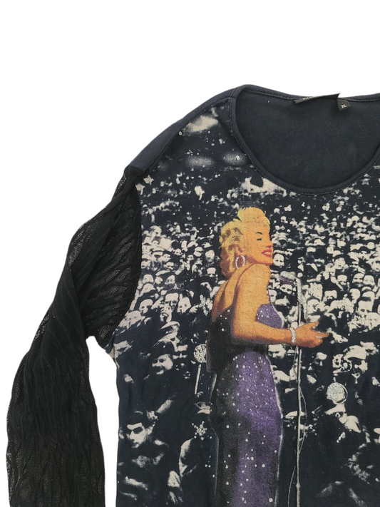 Top cybery2k imprimé Marylin Monroe