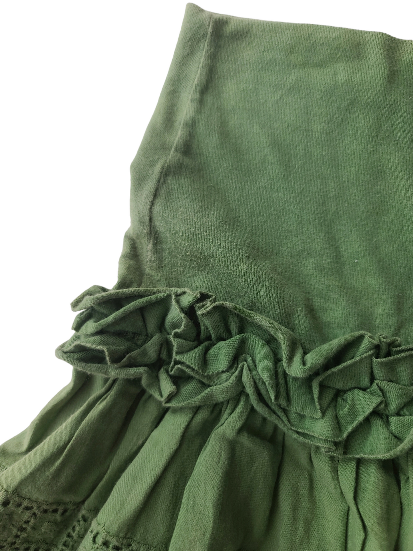 Green lace flirty skirt