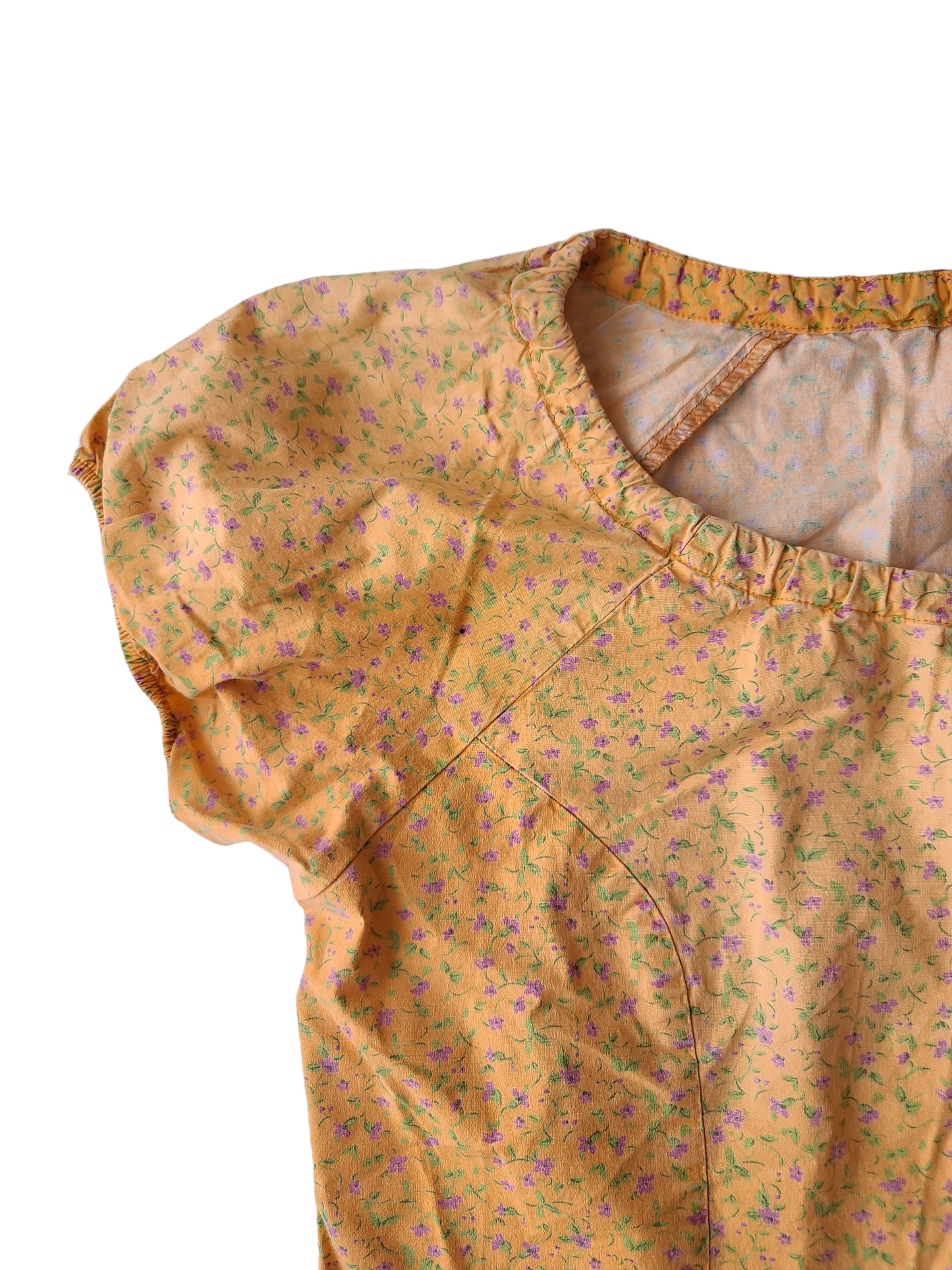 Vintage y2k flowers cottage top