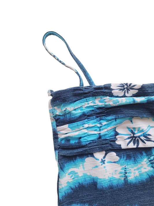 90s asymmetric beachwear cami top