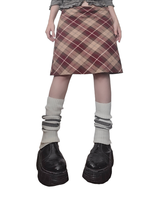 Plaid y2k grunge skirt