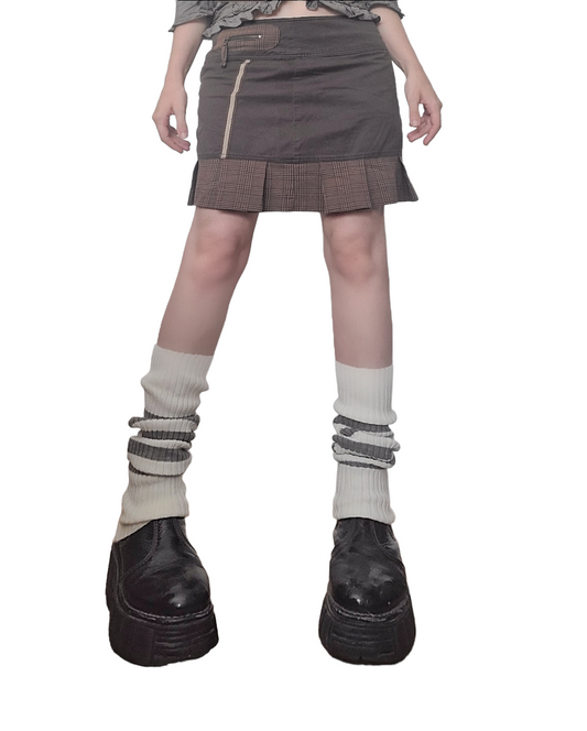 Y2k downtown plaid skirt