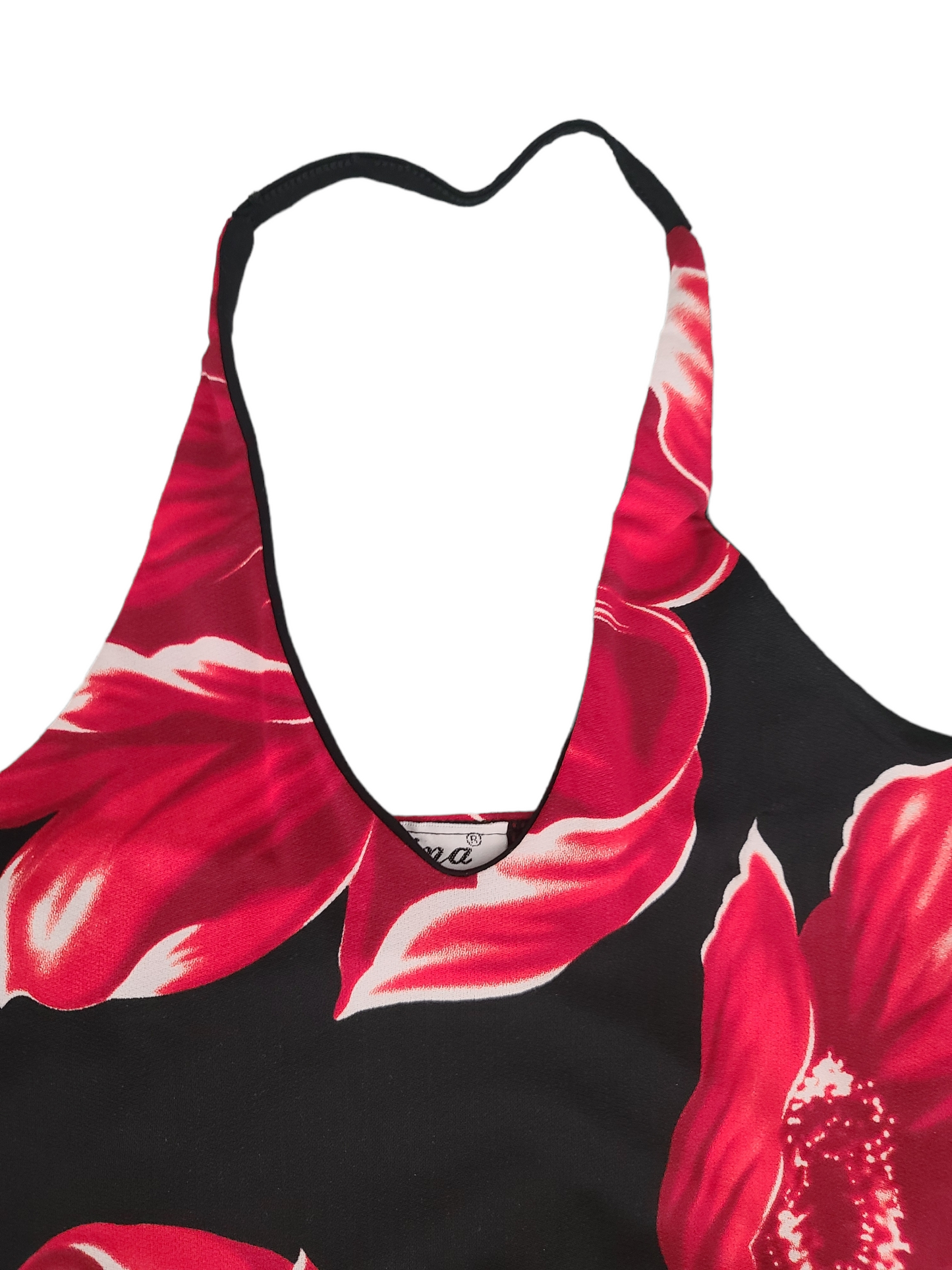 Y2k vintage flower backless top