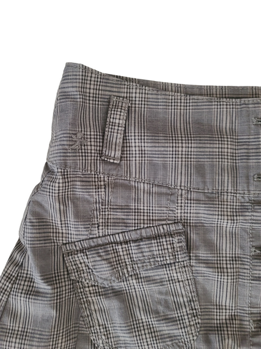 90s downtown plaid skirt