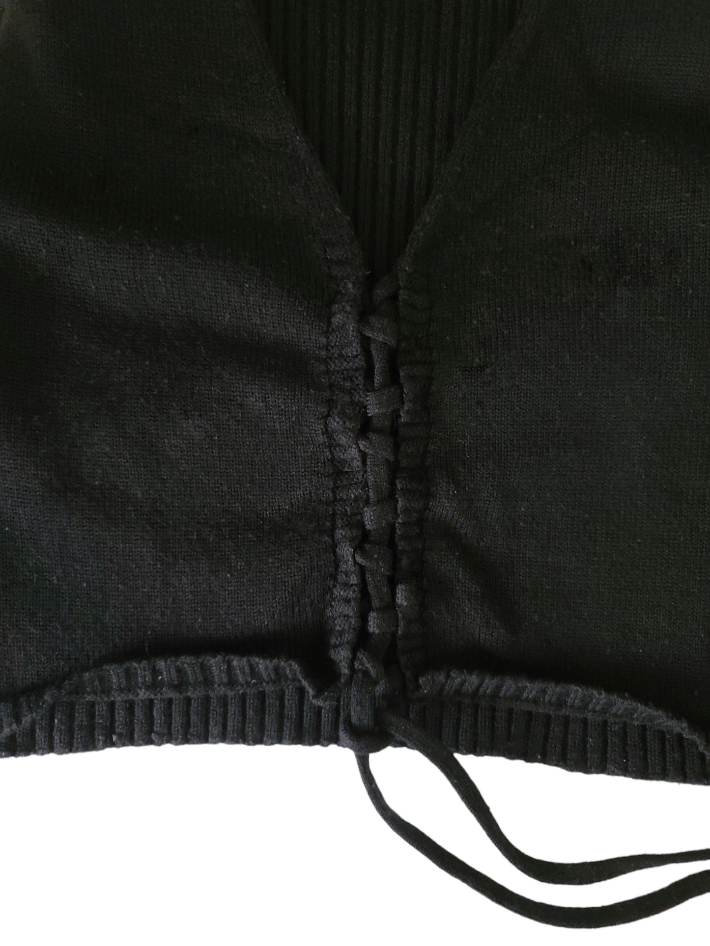 Fairy lace up black top