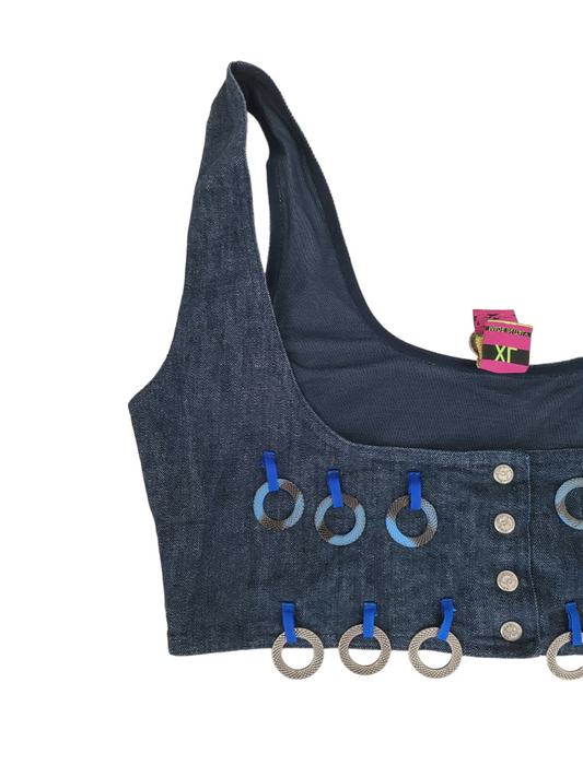 Cybery2k denim crop top