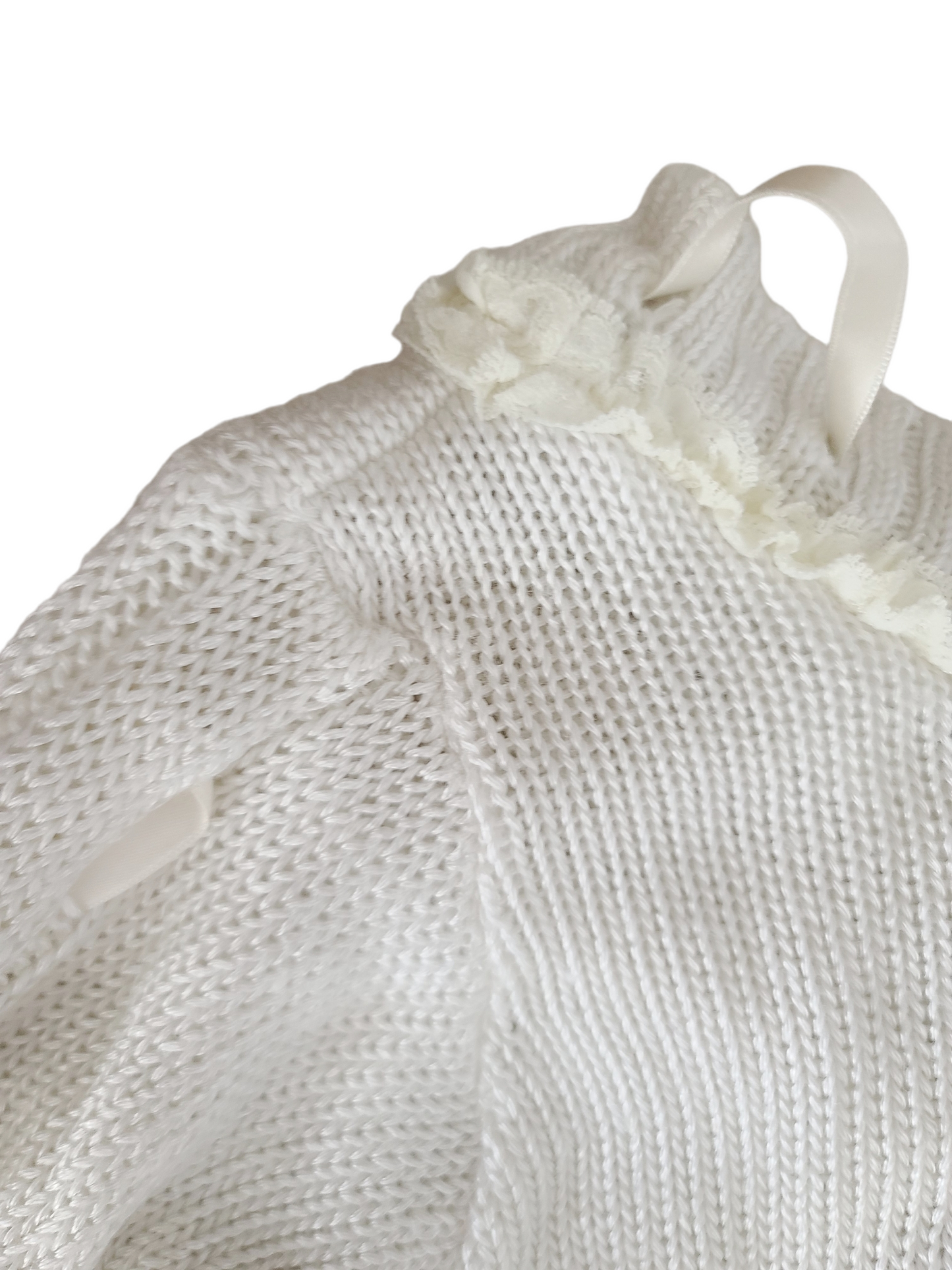 Coquette ribbon y2k white sweater