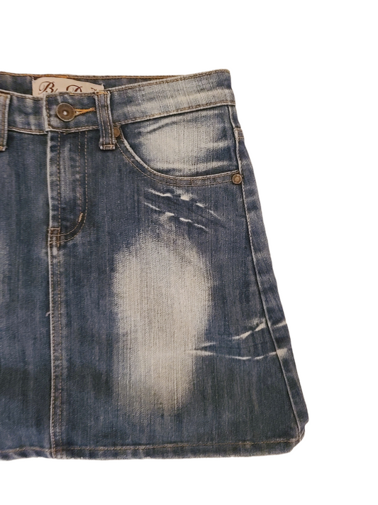 Denim y2k bimbocore mini skirt