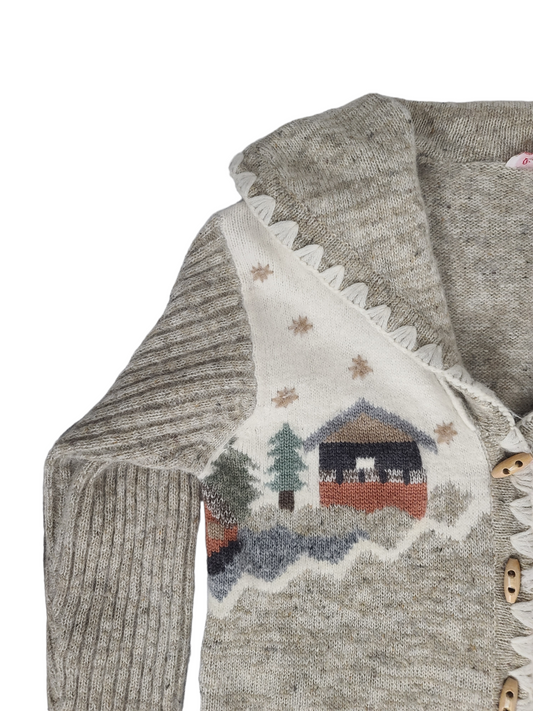 Vintage cottagecore winter cardigan