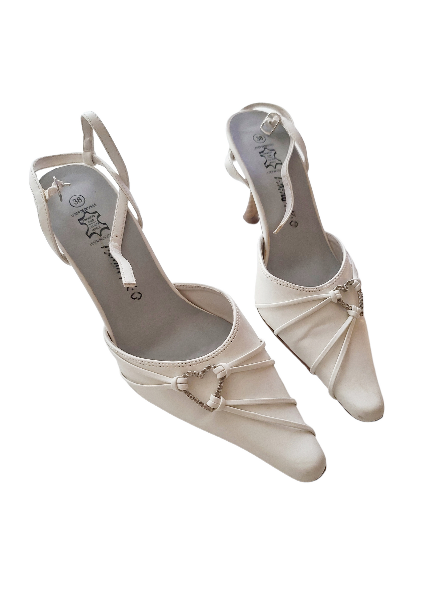 Coquette white heels shoes mcbling y2k