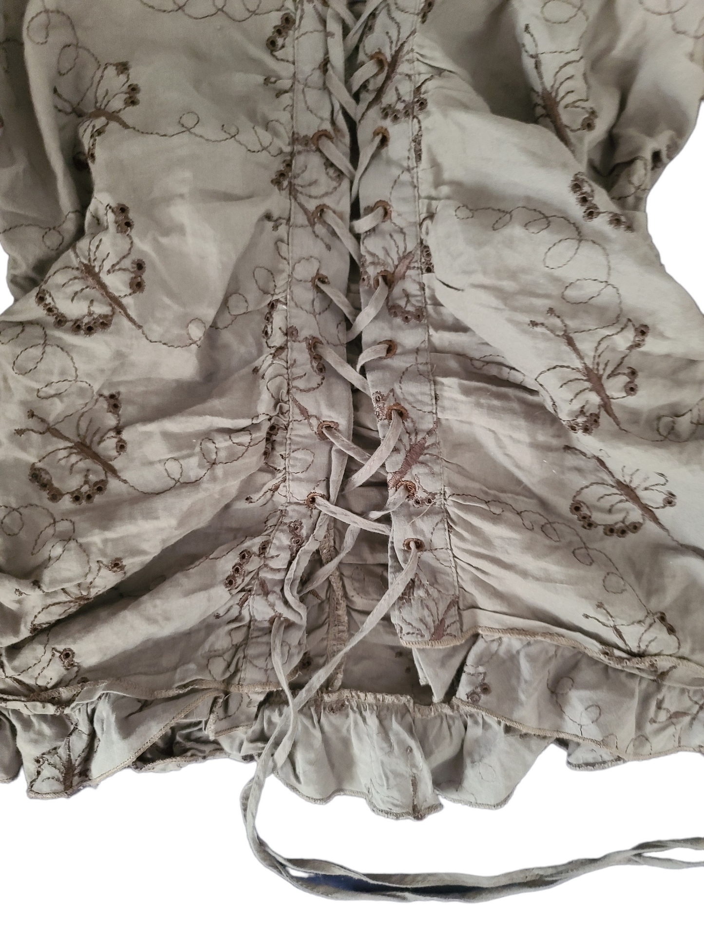 90s fairygrunge lace up top