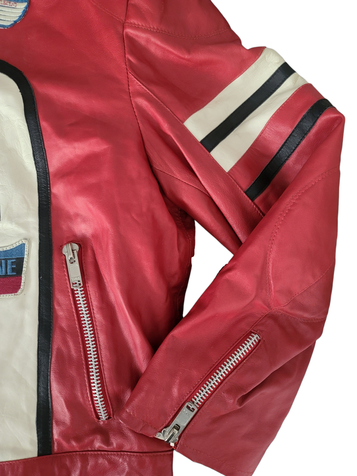 Red vintage biker jacket