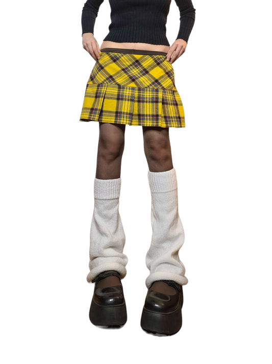 90s plaid mini skirt