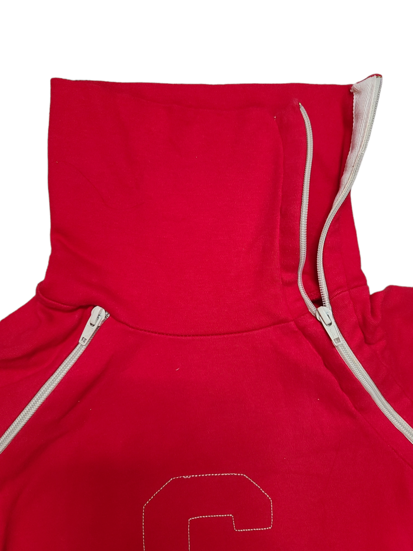 Y2k red blockette top