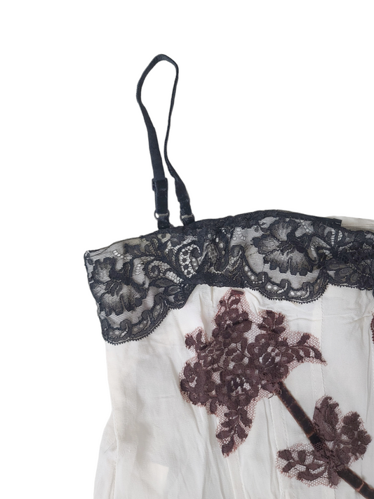 Y2k flirty lace top