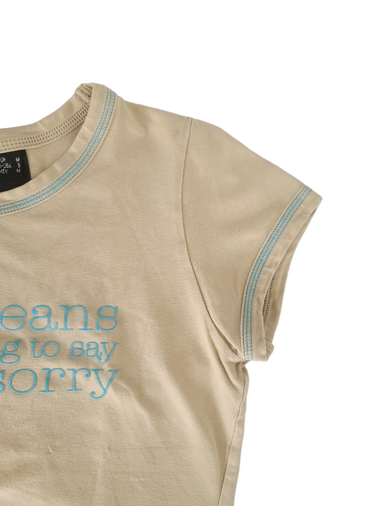 Y2k text baby tee - zimfriperie