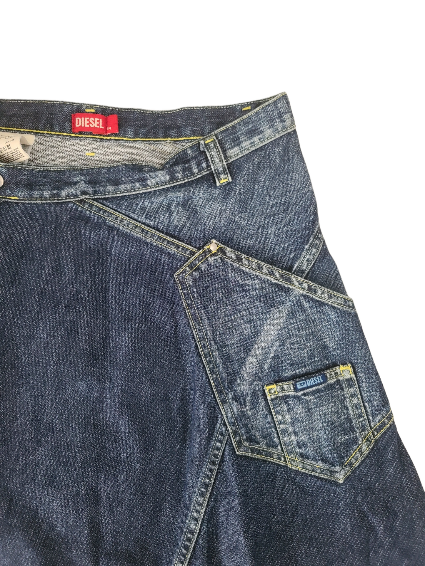 Y2k Diesel asymmetric denim skirt