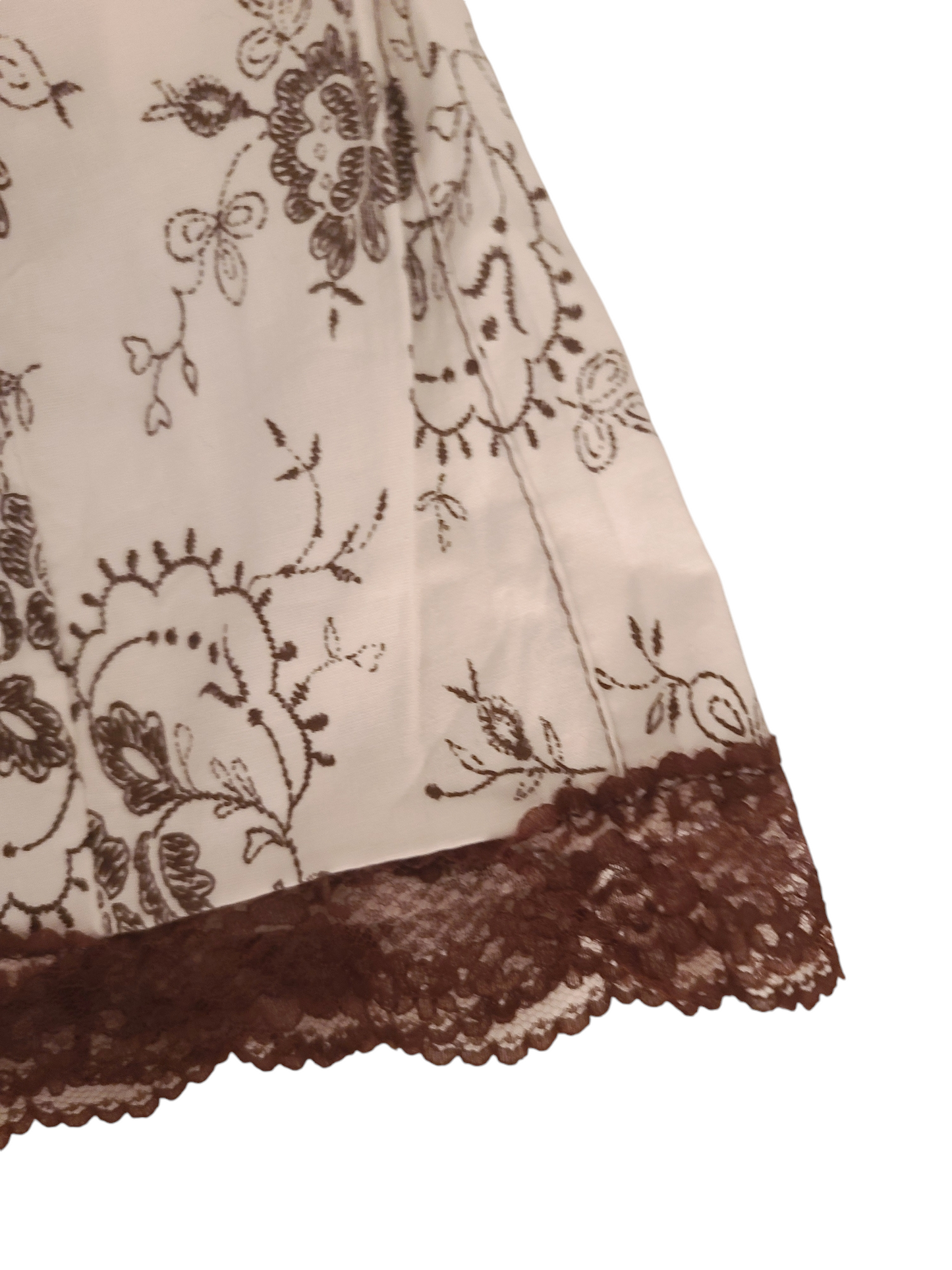 90s vintage flirty floral lace skirt