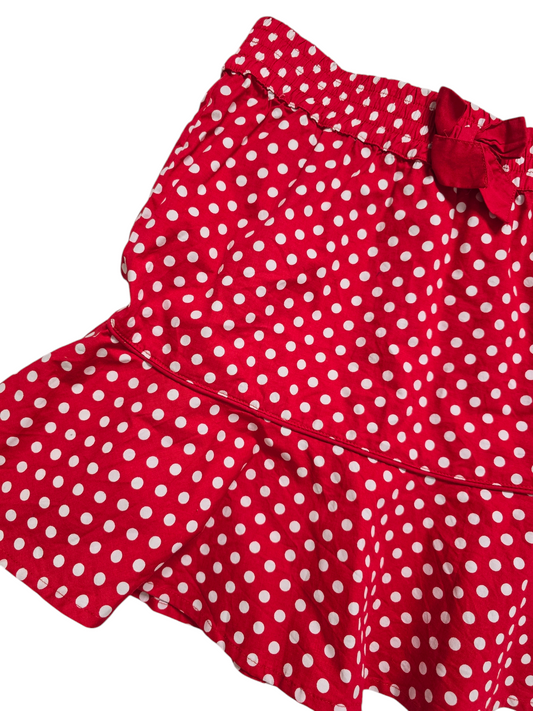 Y2k flirty polka dots red skirt