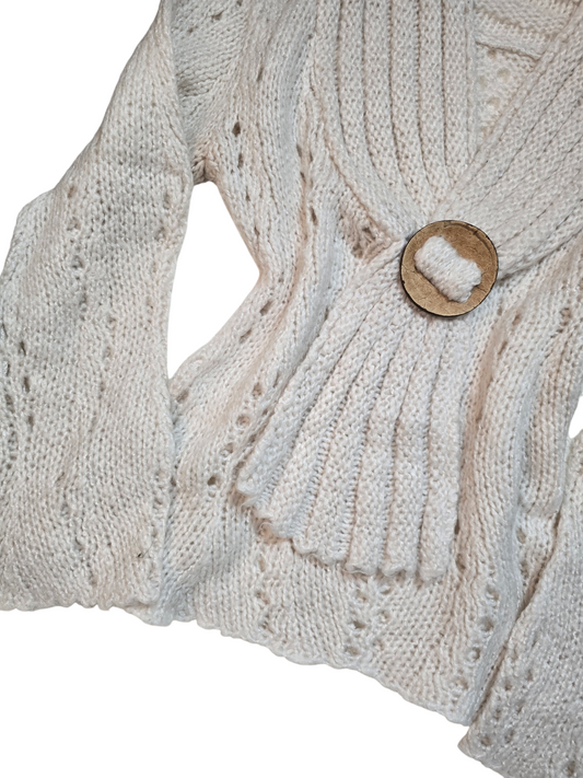 Y2k vintage bohemian fairy off shoulder sweater