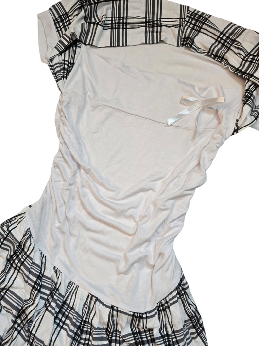Y2k vintage coquettish plaid bloomer dress