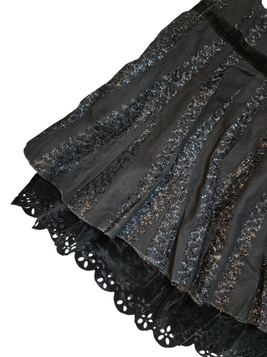Y2k vintage fairy dark coquette skirt