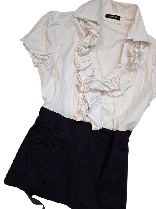 Y2k vintage Morgan de toi coquette ruffled top