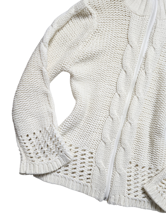 Y2k vintage ribbed flirty zip sweater