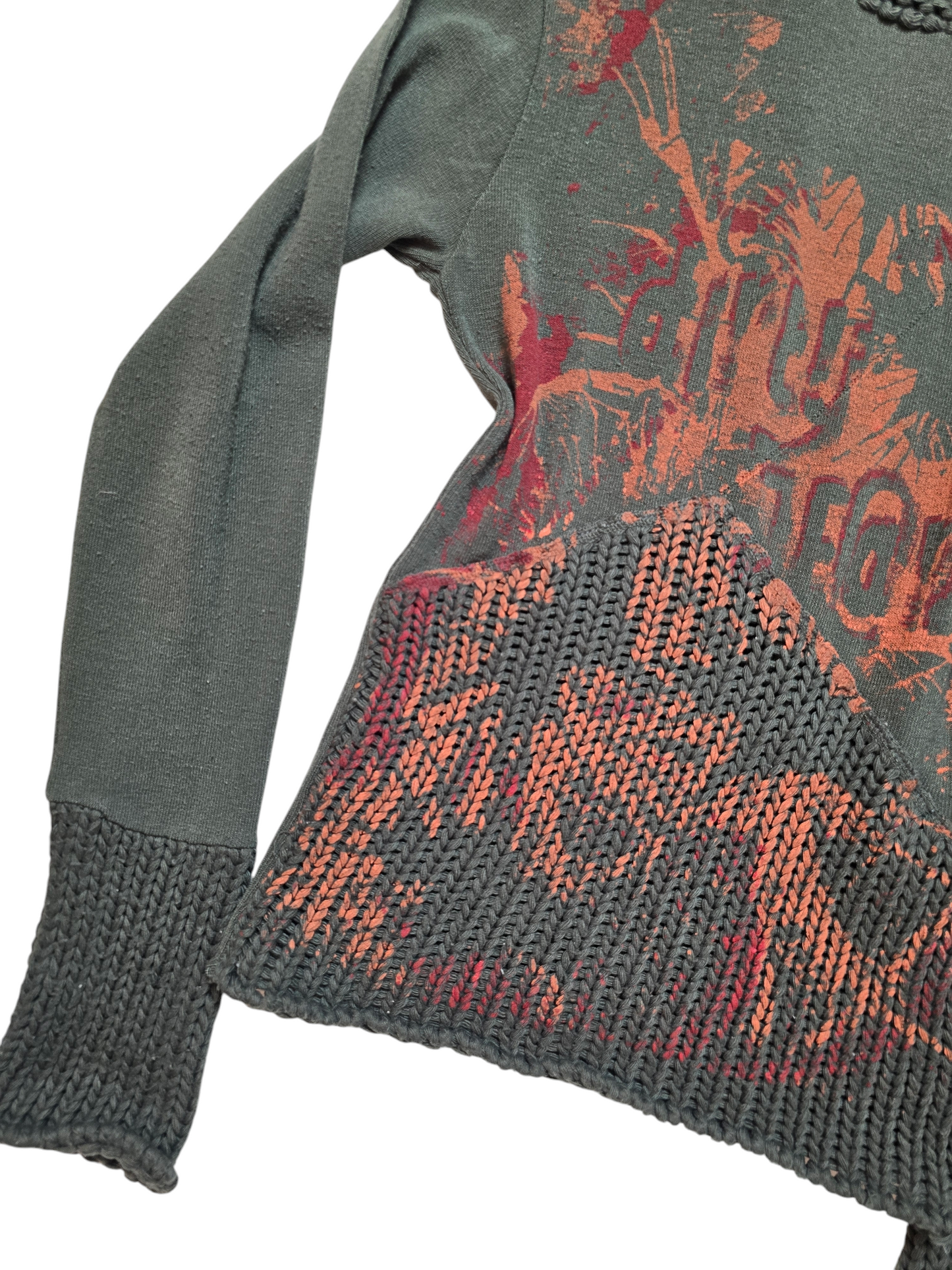 90s vintage ribbed softgrunge khaki sweater