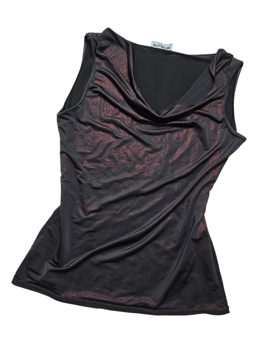 90s vintage romantic draped shiny top