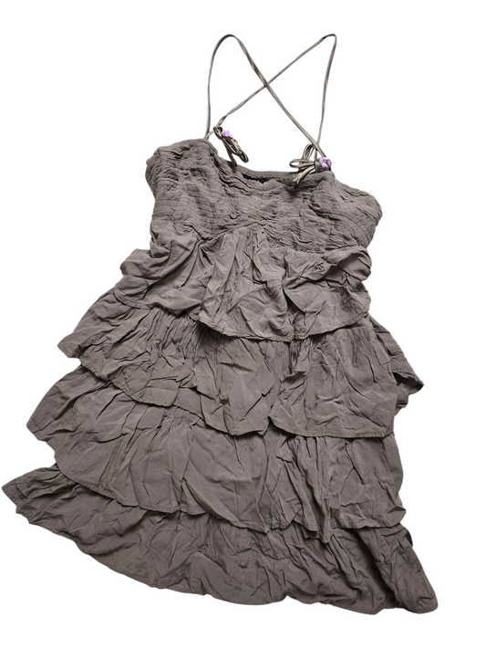 Y2k vintage boho ruffled dress