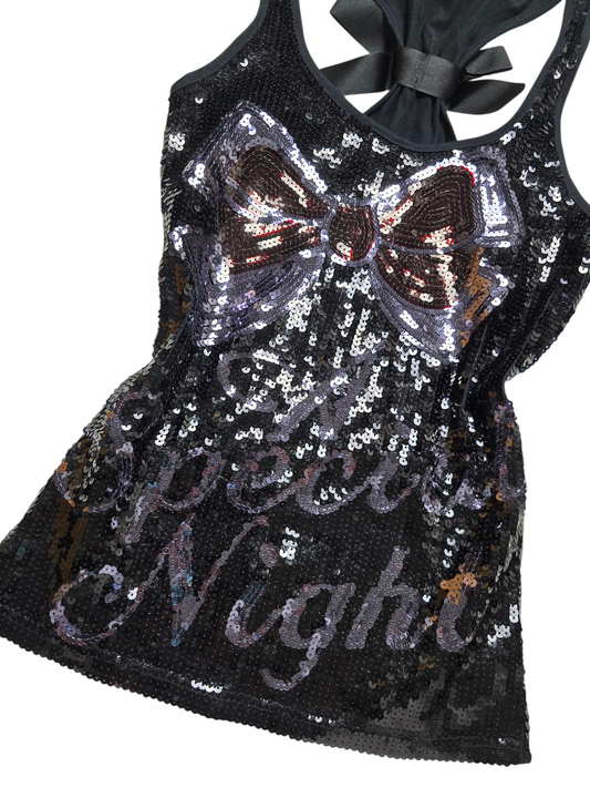 Y2k vintage sequin indiesleaze top