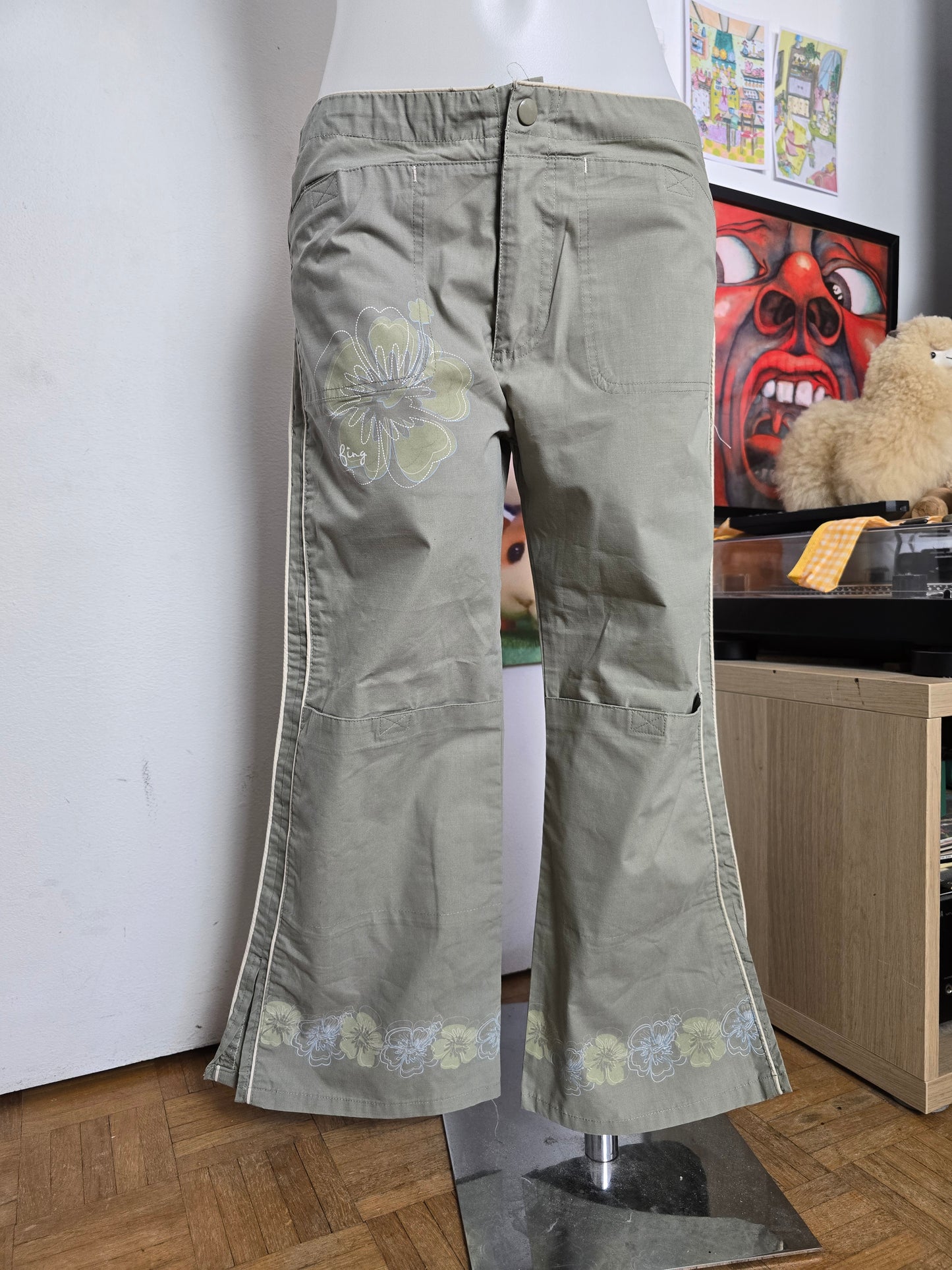 90s vintage beachwear pants