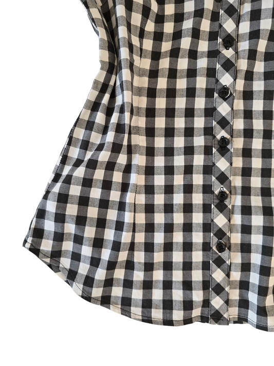 90s vintage milkmaid plaid shirt