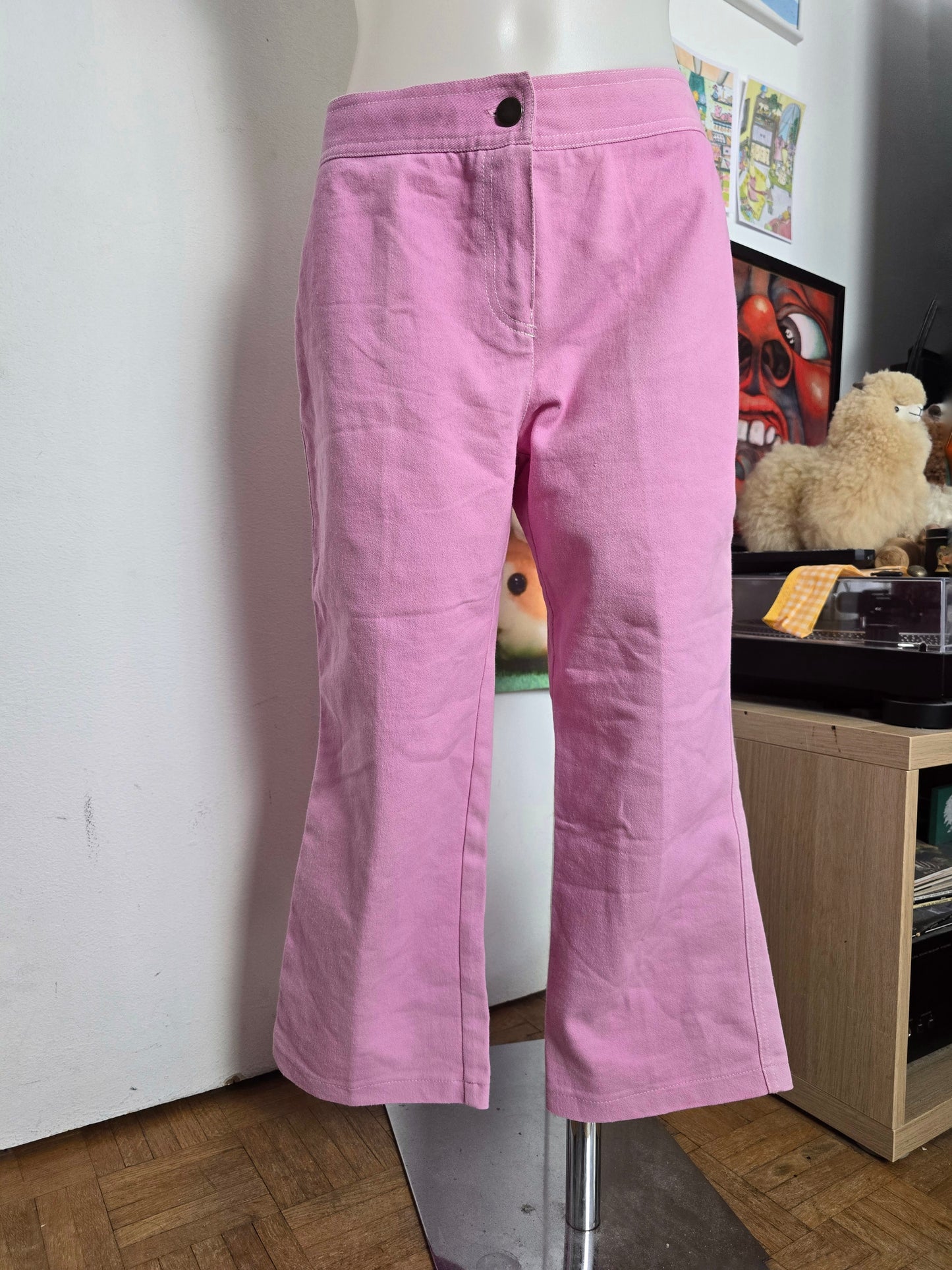 90s vintage pink capri pants