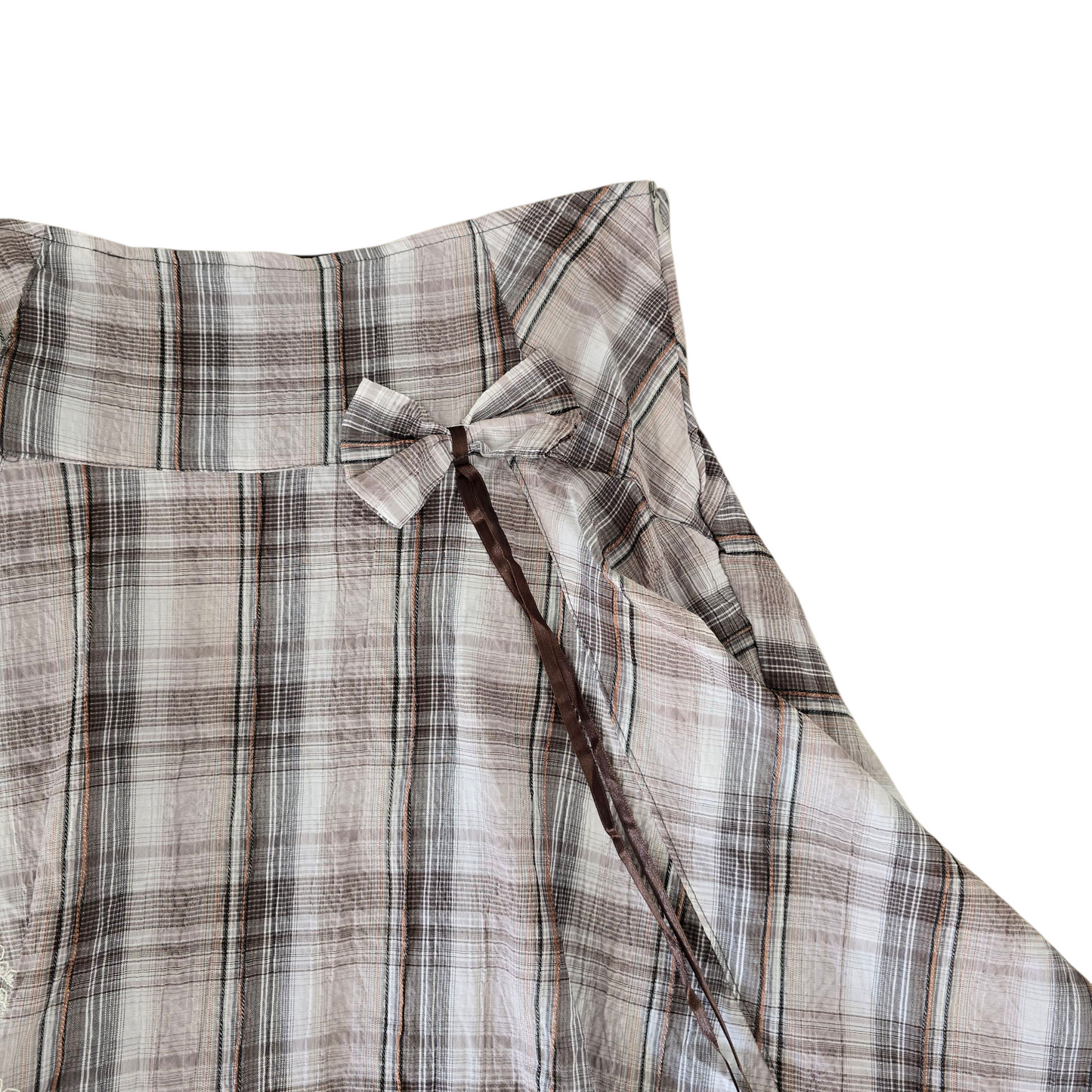 2010s vintage choco girl plaid skirt