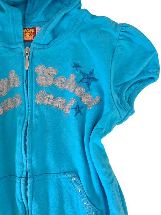 2006 vintage mcbling High school musical short blue zip sweater