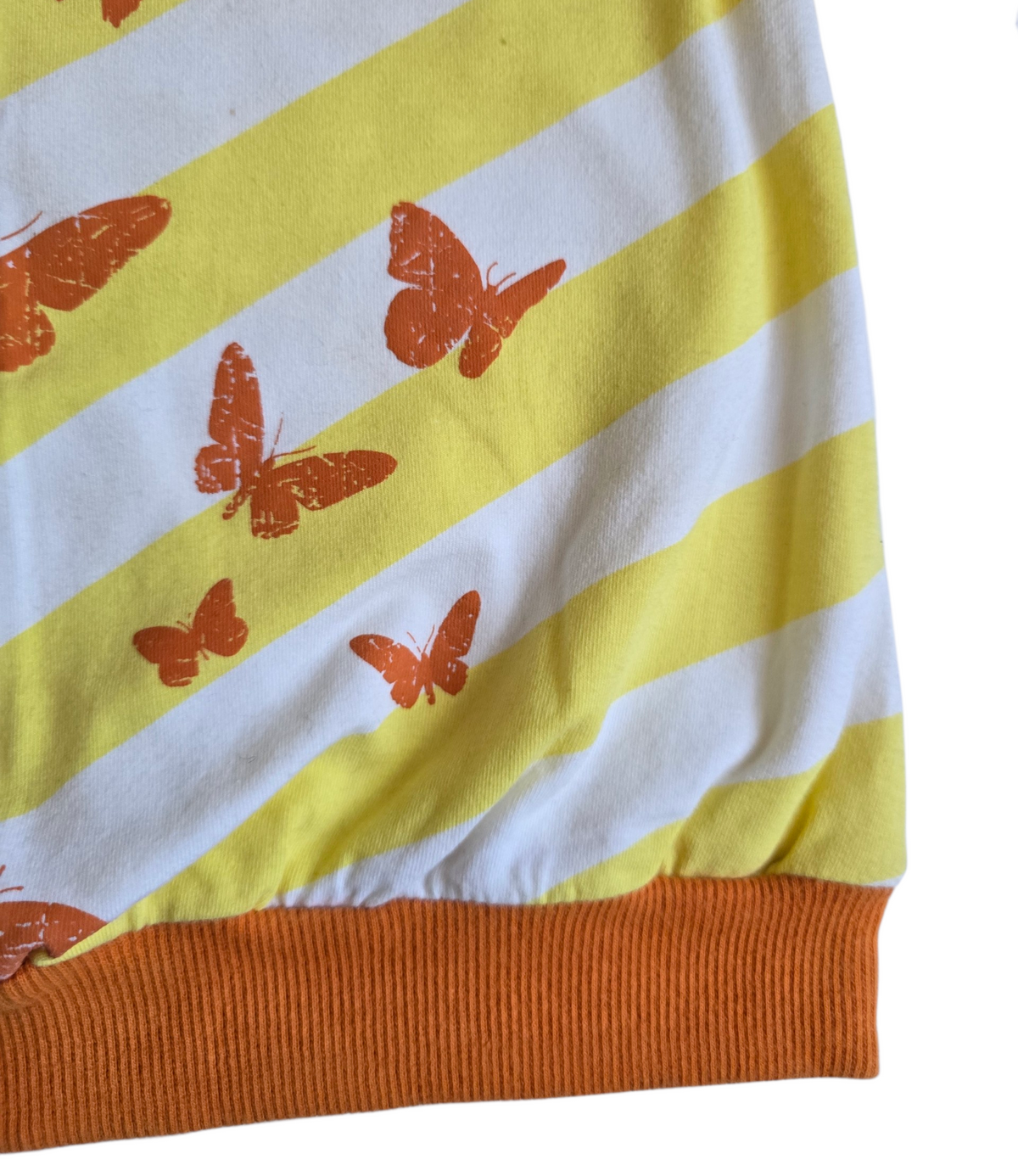 2000s vintage indie sleaze yellow striped strapless babydoll top